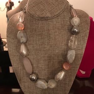 NY Neutral beaded necklace, very nice!